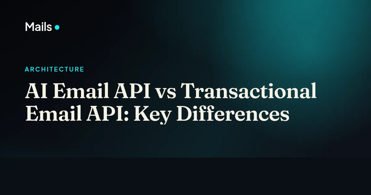 AI Email API vs Transactional Email API: Key Differences