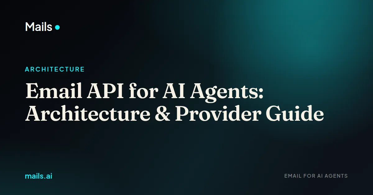 Email API for AI Agents: Architecture & Provider Guide