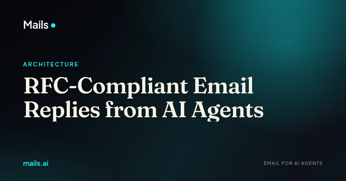 RFC-Compliant Email Replies from AI Agents