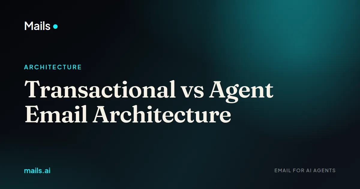 Transactional vs Agent Email Architecture